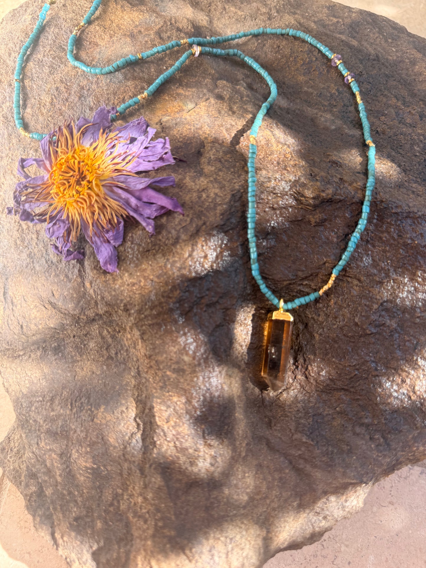 Zambian Citrine + Amethyst Talisman