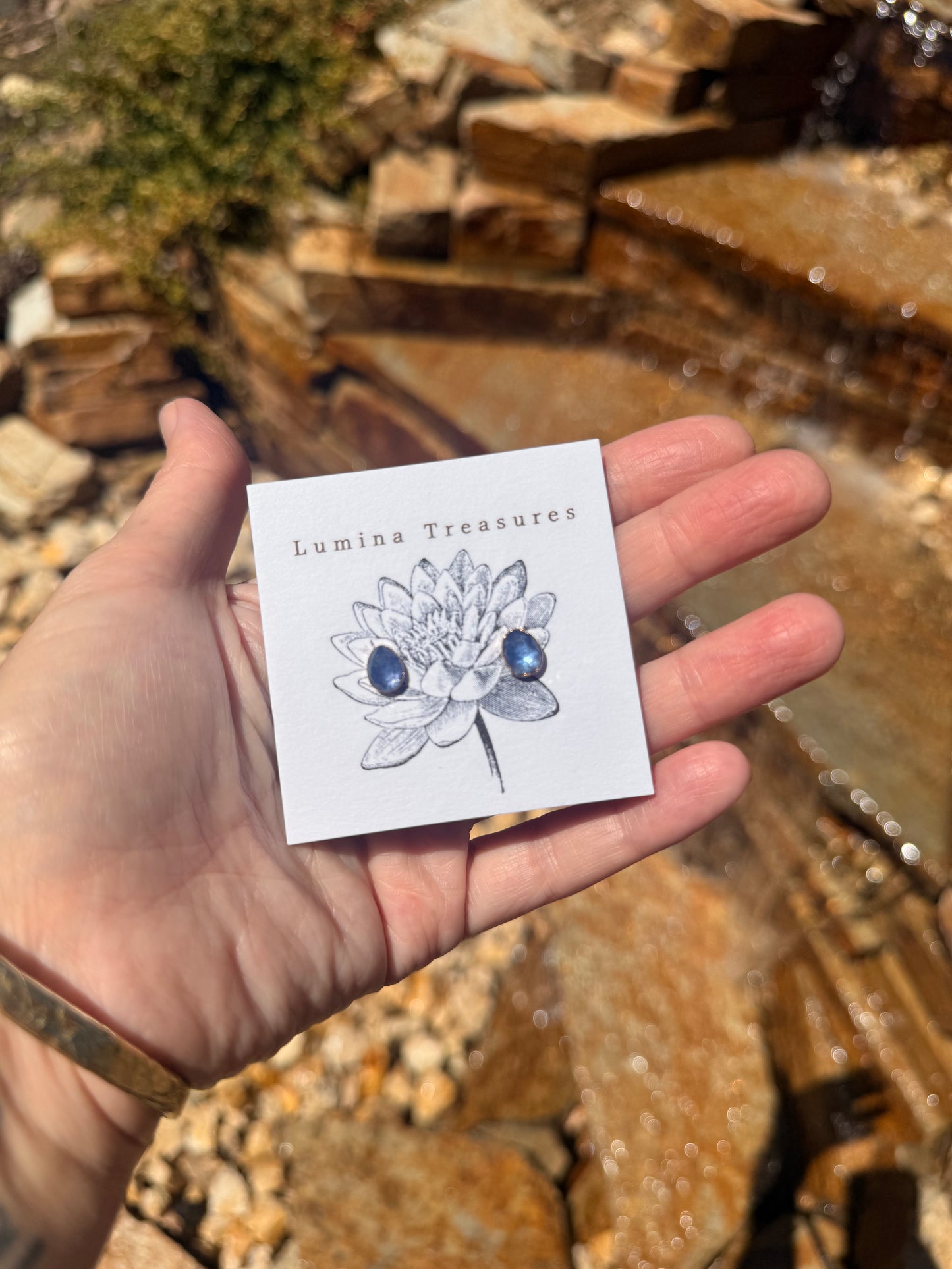 Tanzanite + Copper studs