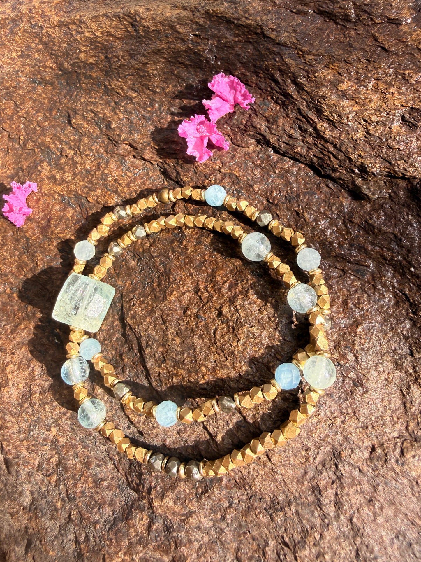 Aquamarine Bracelet set